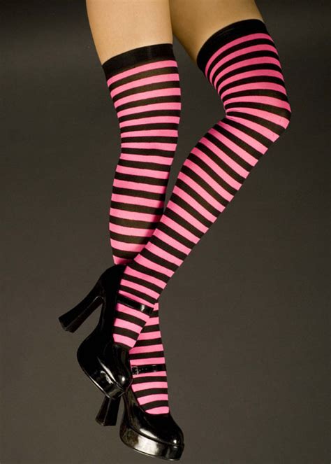 pink striped stockings|pink stripe stockings.